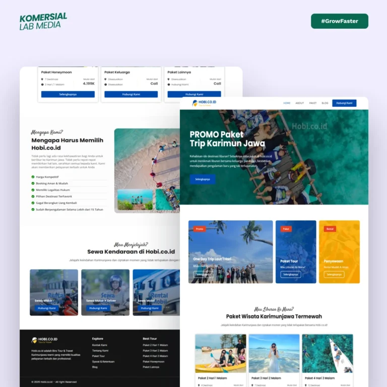 Hobi - Jasa pembuatan website komersial lab